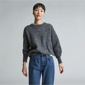 COPY - Everlane The Alpaca Crew Sweater in Heather Charcoal